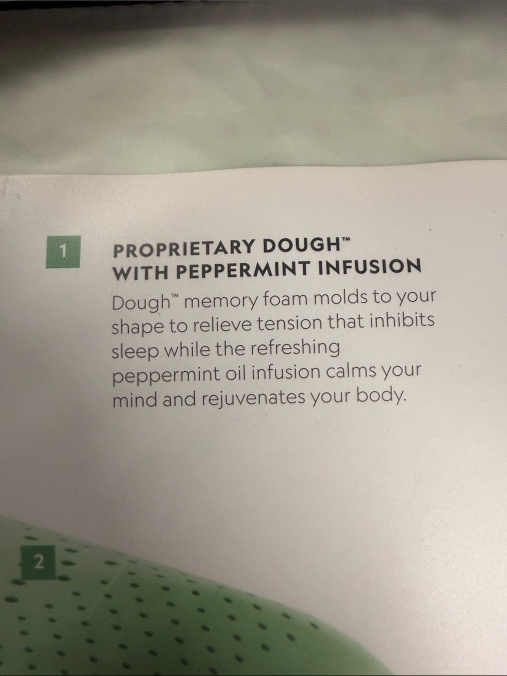 Malone Shoulder Zoned Dough Pillow with Peppermint Oil Spritzer - NWT - Picture 7 of 9